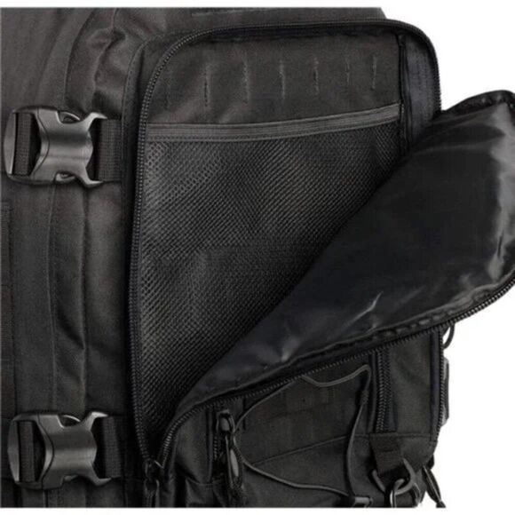 MEN'S Large Capacity Backpack New-black Tactical Daypack Hiking Camping Travel - Picture 7 of 8